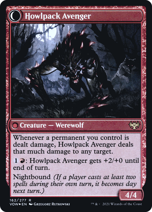 Ill-Tempered Loner (PRE-162) - Innistrad: Crimson Vow Promos: (Double Faced Transform) Foil