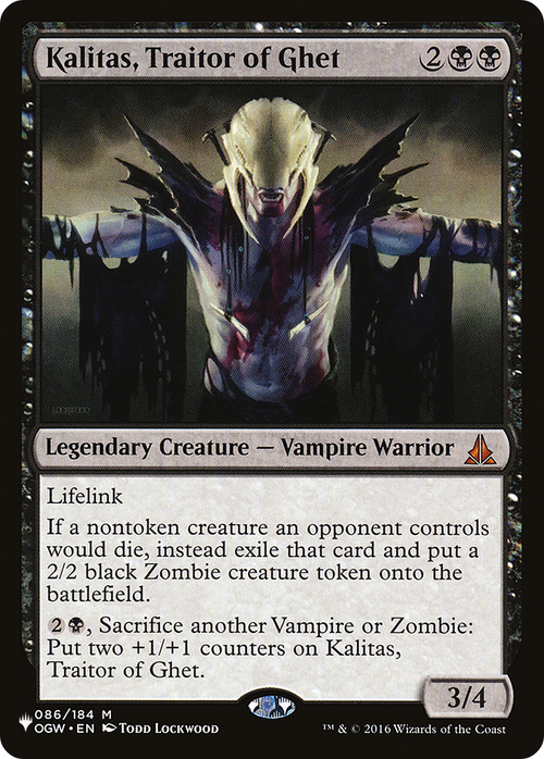 Kalitas, Traitor of Ghet (LIST-OGW-86) - The List