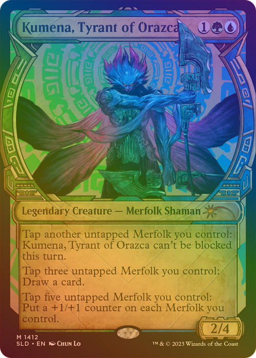 Kumena, Tyrant of Orazca (Rainbow Foil) (SLD-1412) - Secret Lair Drop: (Showcase) Foil