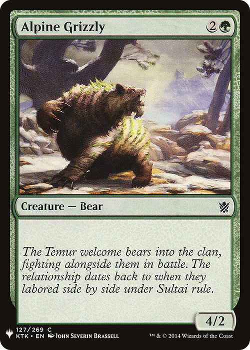 Alpine Grizzly (LIST-KTK-127) - The List