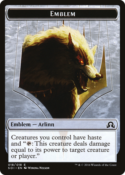 Emblem - Arlinn Kord (SOI-018) - Shadows over Innistrad Tokens