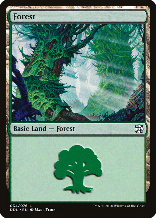 Forest (34) (DDU-034) - Duel Decks: Elves vs. Inventors