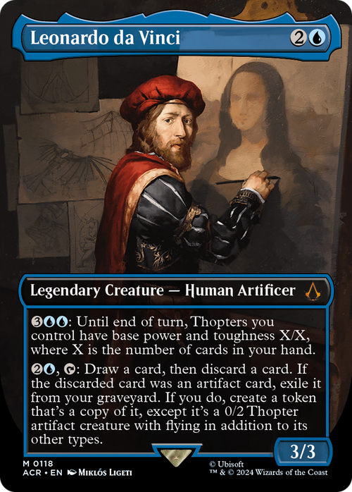 Leonardo da Vinci (Borderless) (ACR-118) - Assassin's Creed Foil