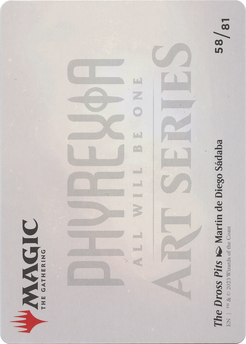 The Dross Pits // The Dross Pits (AONE-058) - Phyrexia: All Will Be One Art Series (Borderless) Foil