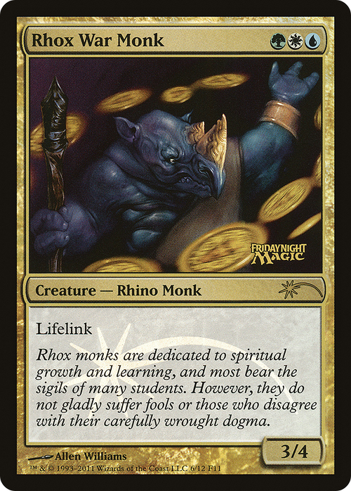 Rhox War Monk (FNM-006) - Friday Night Magic 2011 Foil