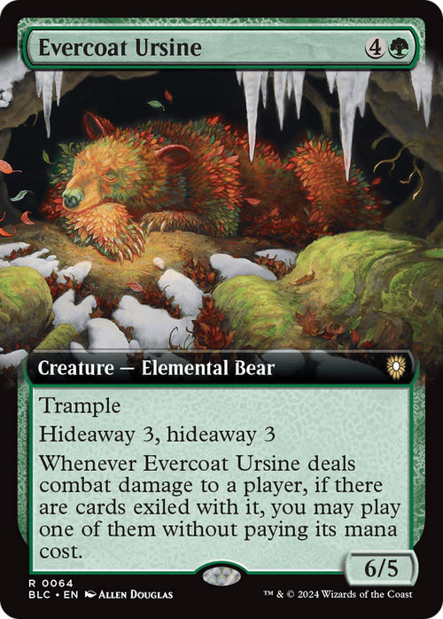 Evercoat Ursine (Extended Art) (BLC-064) - Bloomburrow Commander: (Extended Art)