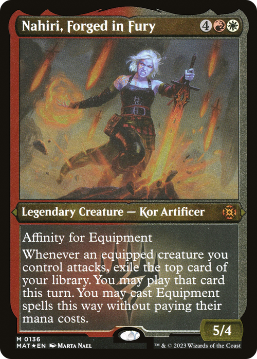 Nahiri, Forged in Fury (Foil Etched) (MAT-136) - March of the Machine: The Aftermath Foil