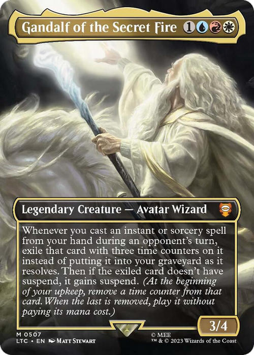 Gandalf of the Secret Fire (Borderless) (LTC-507) - Tales of Middle-earth Commander