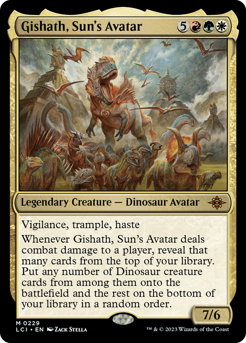 Gishath, Sun's Avatar (LCI-229) - The Lost Caverns of Ixalan Foil