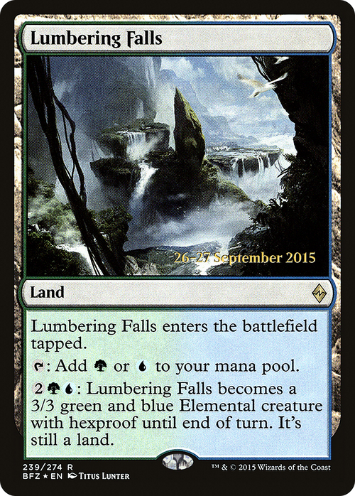 Lumbering Falls (PRE-239S) - Battle for Zendikar Promos Foil