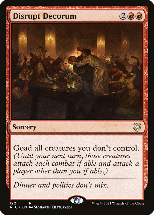 Disrupt Decorum (AFC-122) - Forgotten Realms Commander