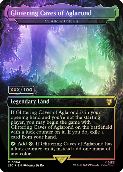 Glittering Caves of Aglarond - Gemstone Caverns (Serial Numbered) (LTC-394) - Tales of Middle-earth Commander / Glittering Caves of Aglarond (Borderless) Foil