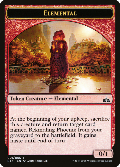 Elemental Token (001) (RIX-001) - Rivals of Ixalan Tokens