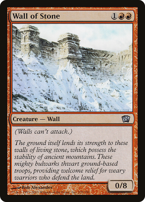 Wall of Stone (8ED-232) - 8th Edition Foil