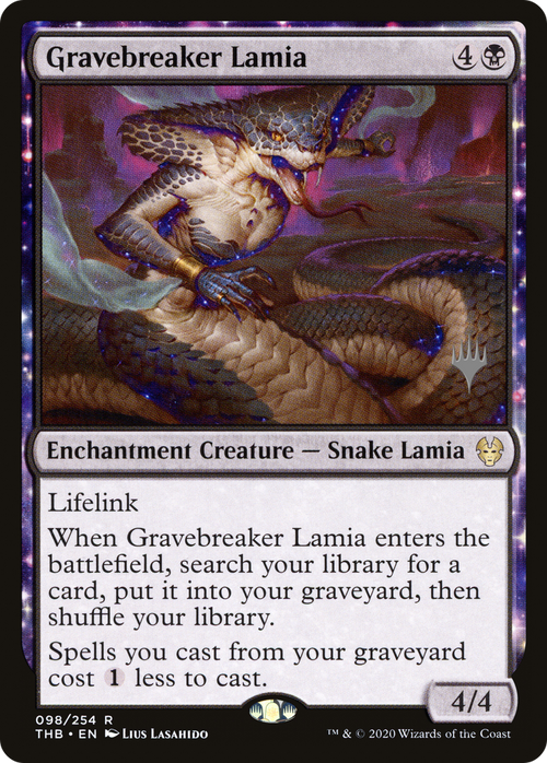 Gravebreaker Lamia (PPTHB-98P) - Theros Beyond Death Promos: (enchantment) Foil