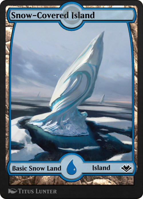 Snow-Covered Island (PANA-258) - MTG Arena Promos: (Full Art)