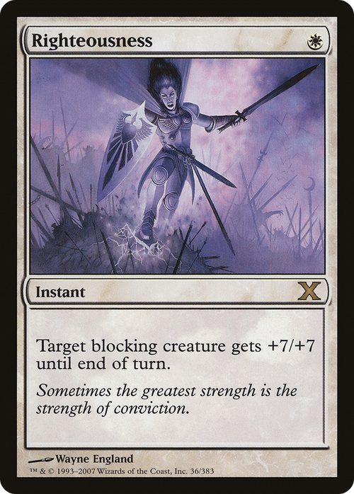 Righteousness (10E-036) - Tenth Edition Foil