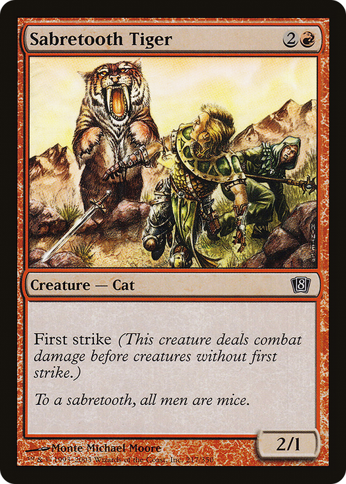 Sabretooth Tiger (8ED-217) - 8th Edition