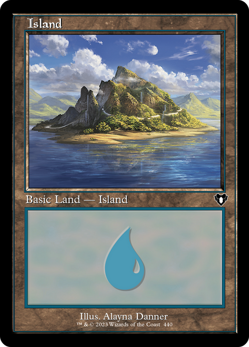 Island (440) (Retro Frame) (CMM-440) - Commander Masters Foil