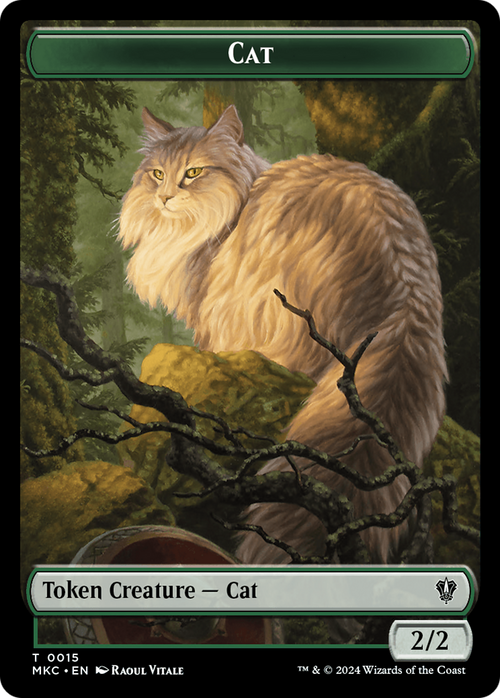 Cat (TMKC-015) - Murders at Karlov Manor Commander Tokens