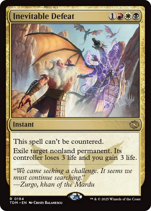 Inevitable Defeat (PPTDM-194P) - Promo Pack: Tarkir: Dragonstorm Foil