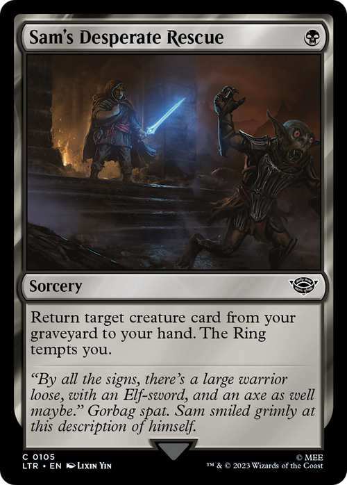Sam's Desperate Rescue (LTR-105) - The Lord of the Rings: Tales of Middle-earth Foil