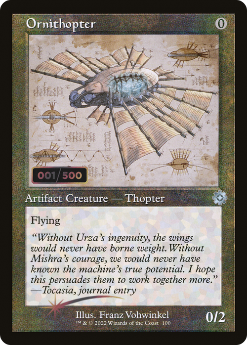 Ornithopter (Schematic) (Serial Numbered) (BRR-100) - The Brothers' War Retro Artifacts Foil