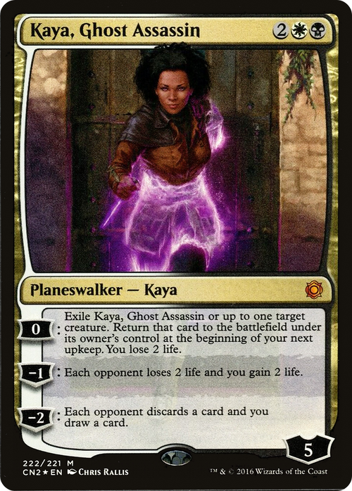 Kaya, Ghost Assassin (Alternate Art Foil) (CN2-222) - Conspiracy: Take the Crown Foil