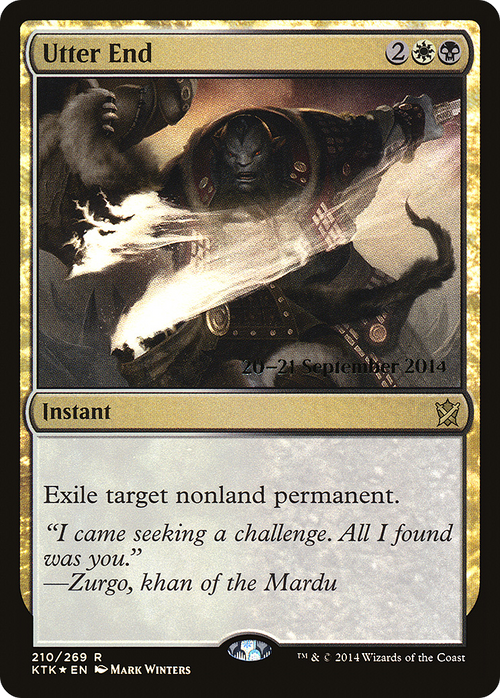Utter End (PRE-210S) - Khans of Tarkir Promos Foil