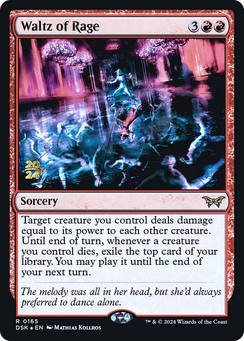 Waltz of Rage (PRE-165) - Duskmourn: House of Horror Promos Foil