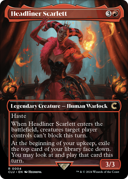 Headliner Scarlett (Borderless) (CLU-004) - Ravnica: Clue Edition