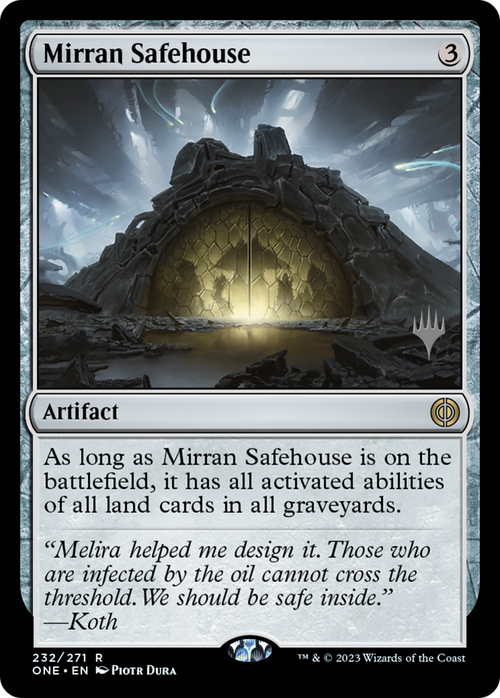 Mirran Safehouse (PPONE-232) - Phyrexia: All Will Be One Promos Foil