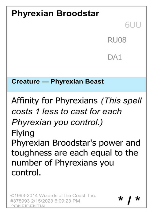 Phyrexian Broodstar (UNK-) - Unknown Event