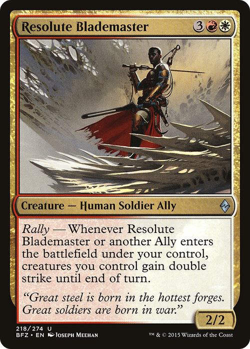 Resolute Blademaster (BFZ-218) - Battle for Zendikar