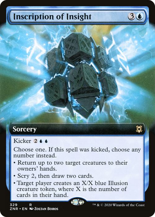 Inscription of Insight (Extended Art) (ZNR-329) - Zendikar Rising: (Extended Art) Foil