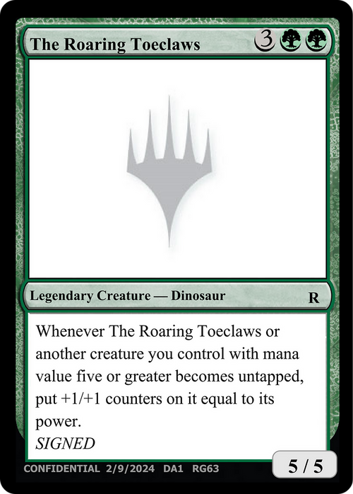 The Roaring Toeclaws (UNK-RG63) - Unknown Event