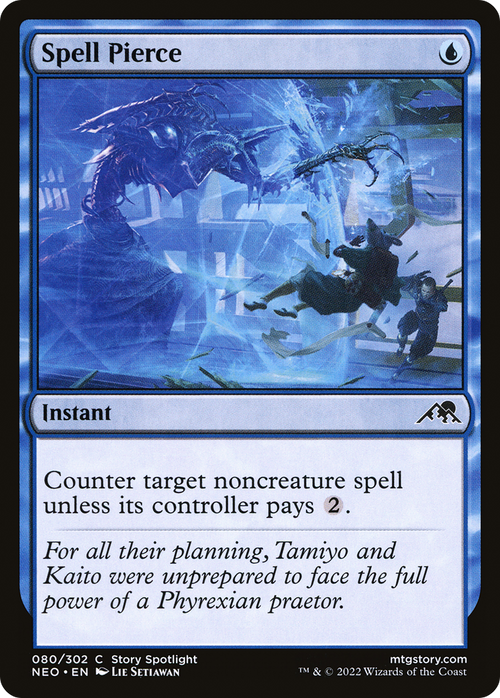 Spell Pierce (NEO-080) - Kamigawa: Neon Dynasty Foil