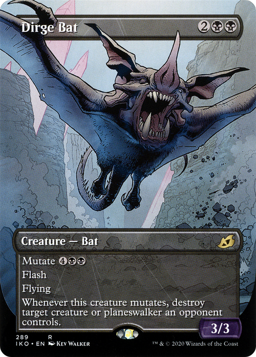 Dirge Bat (Showcase) (IKO-289) - Ikoria: Lair of Behemoths: (Showcase) (Borderless)