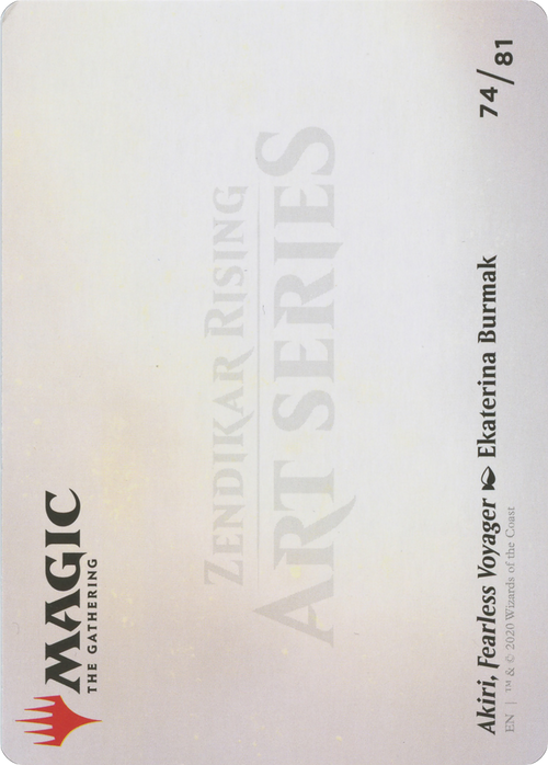 Akiri, Fearless Voyager // Akiri, Fearless Voyager (AZNR-074) - Zendikar Rising Art Series (Borderless)