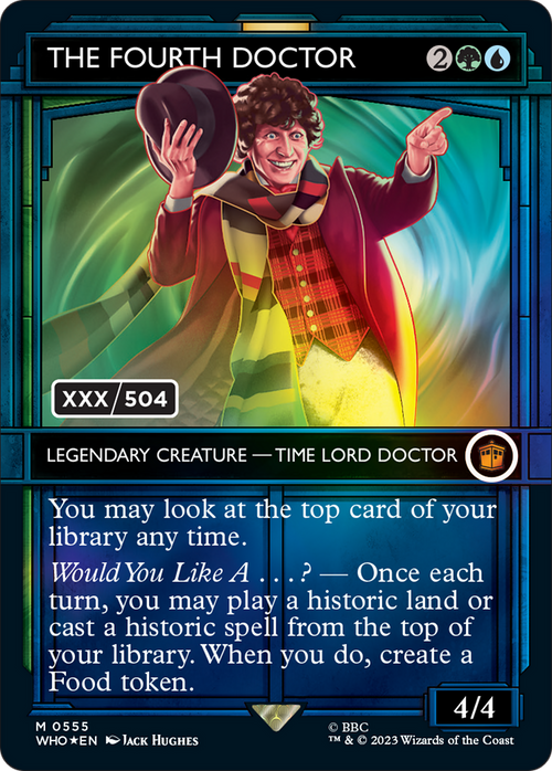 The Fourth Doctor (Serial Numbered) (WHO-555) - Doctor Who: (Showcase) (Borderless) Foil