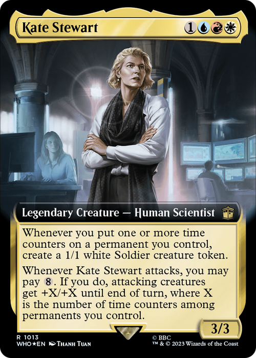 Kate Stewart (Extended Art) (Surge Foil) (WHO-1013) - Doctor Who: (Extended Art) Foil