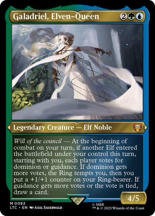 Galadriel, Elven-Queen (Display Commander) - Thick Stock (LTC-083) - Tales of Middle-earth Commander Foil