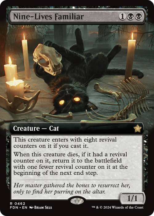 Nine-Lives Familiar (Extended Art) (FDN-462) - Foundations: (Extended Art)