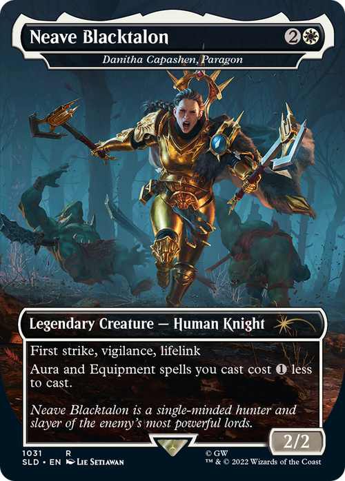 Neave Blacktalon - Danitha Capashen, Paragon (Borderless) (SLD-1031) - Secret Lair Drop / Neave Blacktalon Foil
