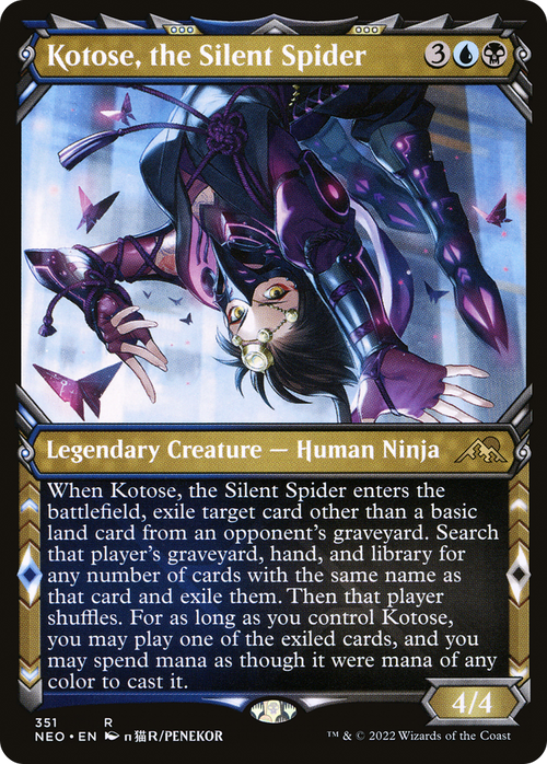 Kotose, the Silent Spider (Showcase) (NEO-351) - Kamigawa: Neon Dynasty: (Showcase)
