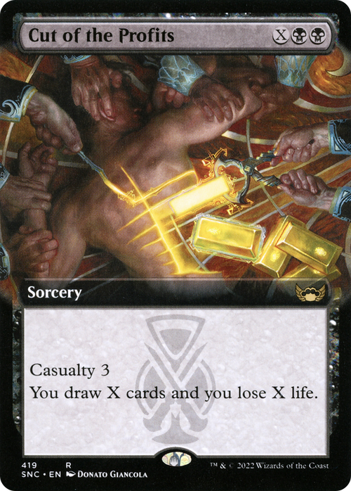 Cut of the Profits (Extended Art) (SNC-419) - Streets of New Capenna: (Extended Art)
