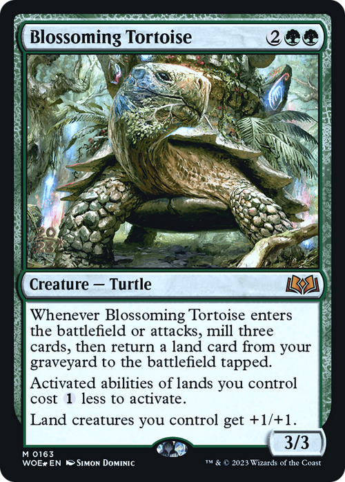 Blossoming Tortoise (PRE-163) - Wilds of Eldraine Promos Foil