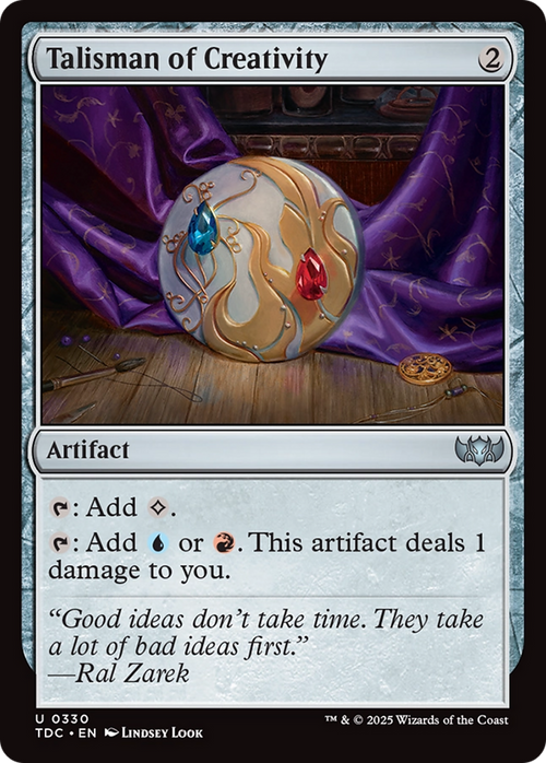 Talisman of Creativity (TDC-330) - Commander: Tarkir: Dragonstorm
