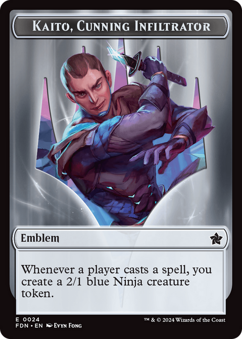 Kaito, Cunning Infiltrator Emblem (TFDN-024) - Foundations Tokens