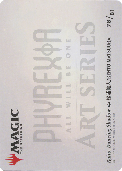 Kaito, Dancing Shadow // Kaito, Dancing Shadow (AONE-078) - Phyrexia: All Will Be One Art Series (Borderless) Foil